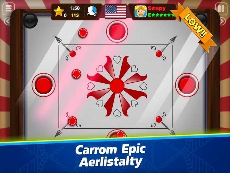 Carrom Epic Showdown mobile interface
